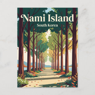 Nami Island South Korea Postcard