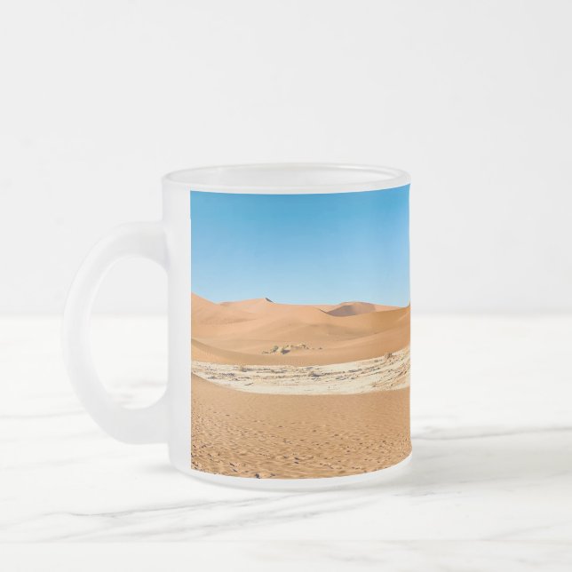 Namib Desert Frosted Glass Coffee Mug (Left)