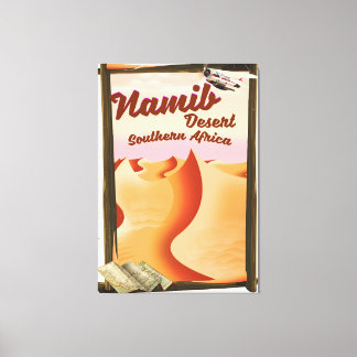Namib Desert, Southern Africa travel poster Canvas Print