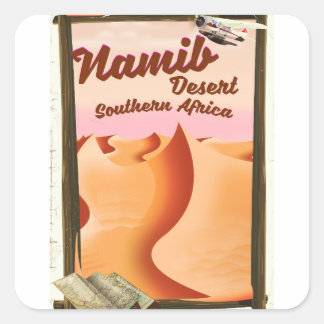 Namib Desert, Southern Africa travel poster Square Sticker