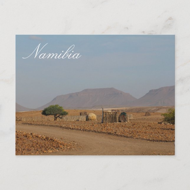 Namibia Africa Himba Settlement Structures Postcard (Front)