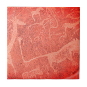 Namibia Africa Namibian Rock Art Painting Tile