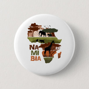 Namibia Africa Sunset Continent Nature Wild Life 6 Cm Round Badge