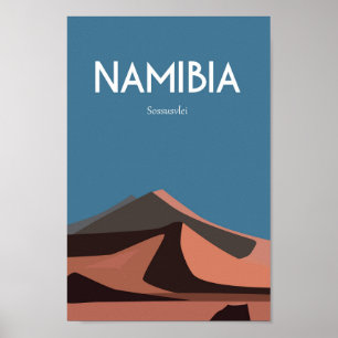 Namibia africa Travel Poster vintage