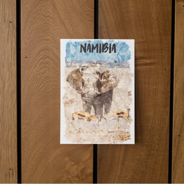 Namibia Africa Wildlife Safari Postcard (Namibia Africa Wildlife Watercolor Safari Postcard)