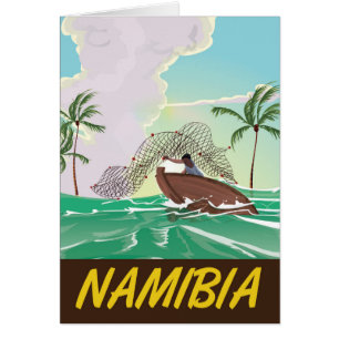 Namibia beach travel poster