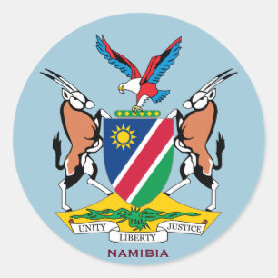 Namibia Crest Round Sticker