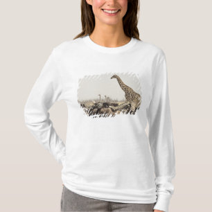 Namibia, Etosha National Park. A lone giraffe T-Shirt