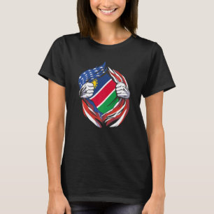 Namibia Flag American Proud of My Namibian Heritag T-Shirt