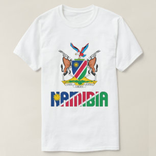 Namibia Flag and Coat Of Arms Patriotic T-Shirt
