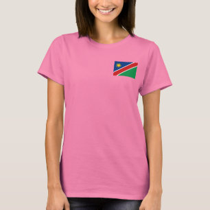 Namibia Flag and Map dk T-Shirt