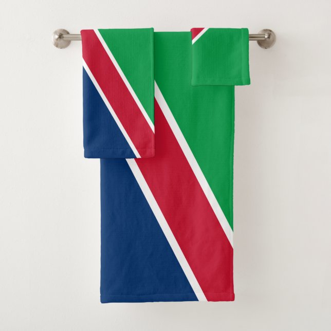 Namibia Flag Bath Towel Set (Insitu)