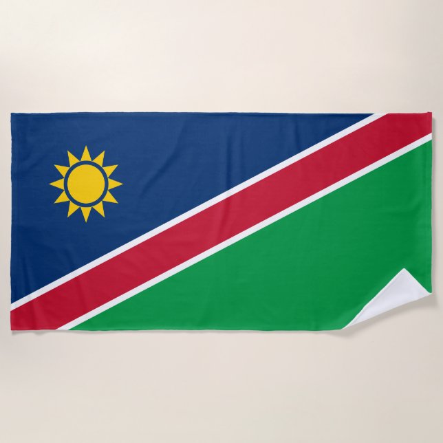 Namibia Flag Beach Towel (Front)