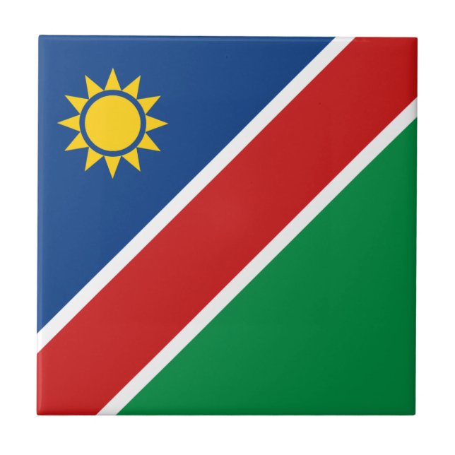 Namibia Flag Ceramic Tile (Front)
