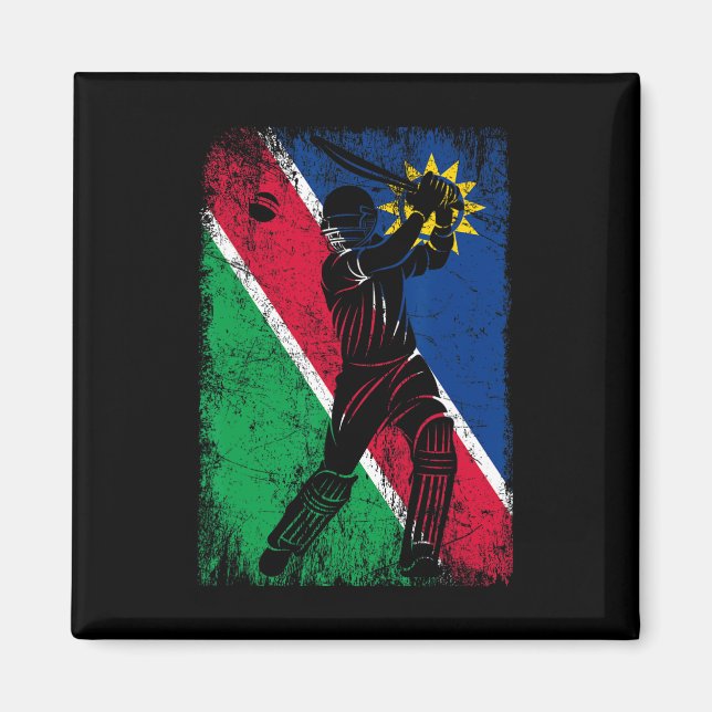 Namibia Flag Cricket Jersey Fan Player Coach  Magnet (Front)