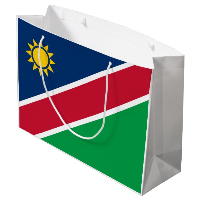 Namibia Flag Large Gift Bag (Back Angled)