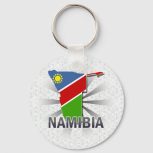 Namibia Flag Map 2.0 Key Ring