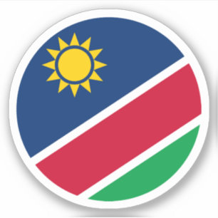 Namibia Flag Round Sticker