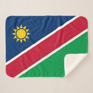 Namibia Flag Sherpa Blanket