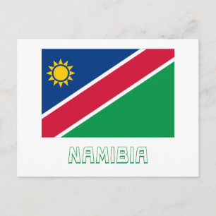 Namibia Flag with Name Postcard