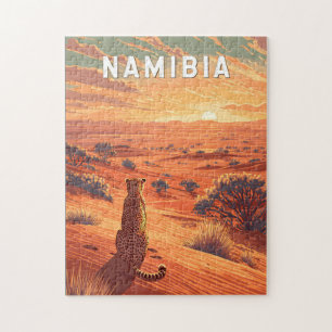 Namibia Illustration Travel Art Vintage Jigsaw Puzzle