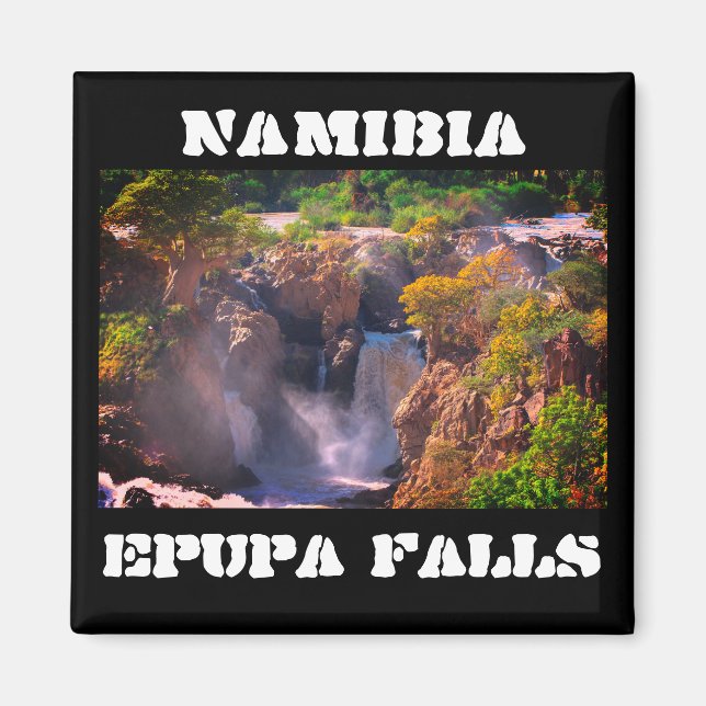 Namibia Kunene River Epupa Falls Landscape Baobabs Magnet (Front)