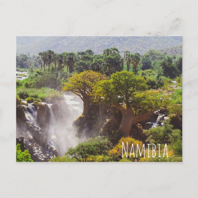 Namibia Kunene River Epupa Falls Landscape Nature Postcard (Front)