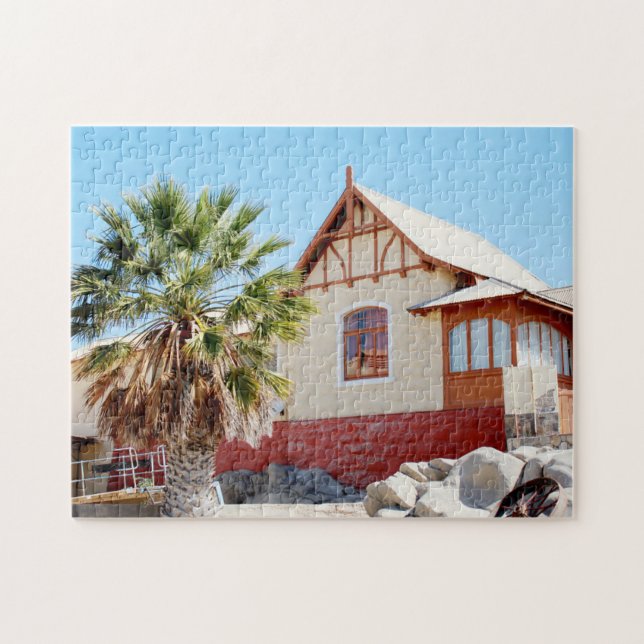 Namibia Lüderitz Architecture House Palm Tree Jigsaw Puzzle (Horizontal)