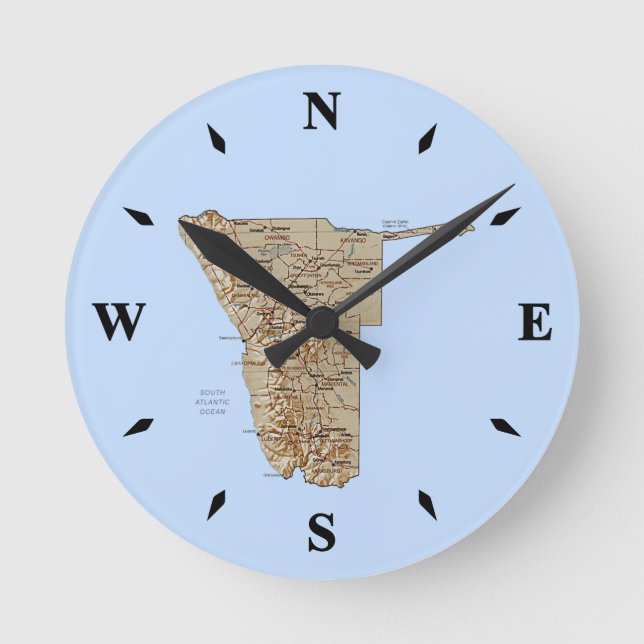 Namibia Map Clock (Front)