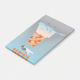 Namibia map post-it notes