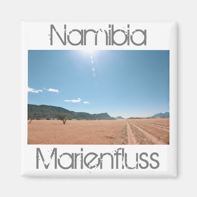 Namibia Marienfluss Savannah Landscape Nature Magnet (Front)
