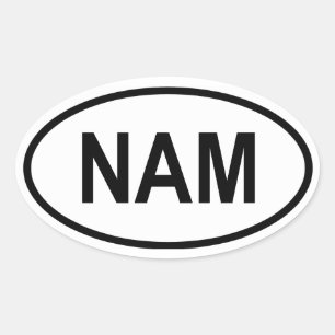 Namibia "NAM" Oval Sticker