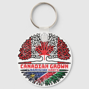 Namibia Namibian Canadian Canada Tree Roots Flag Key Ring