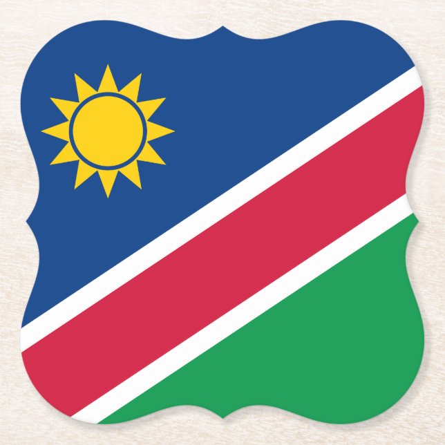 Namibia (Namibian) Flag Paper Coaster (Front)