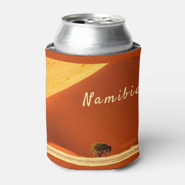 Namibia red dunes of Sossusvlei photo with text Can Cooler (Can Front)