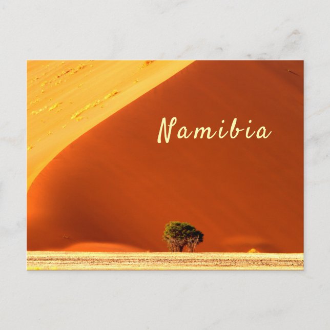 Namibia red dunes of Sossusvlei photo with text Postcard (Front)