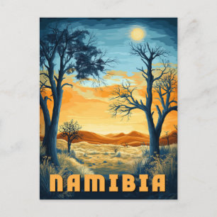 Namibia - Retro African Safari Postcard