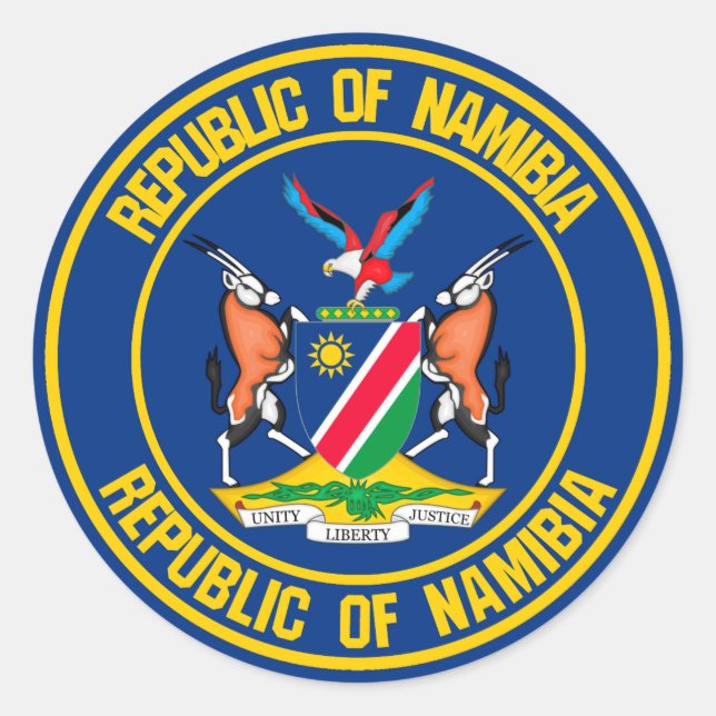 Namibia Round Emblem Classic Round Sticker (Front)