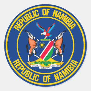 Namibia Round Emblem Classic Round Sticker