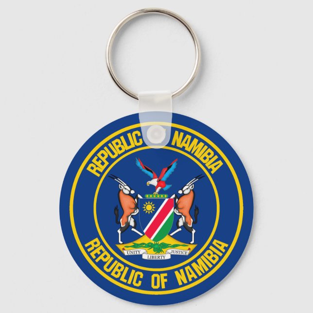 Namibia Round Emblem Key Ring (Front)