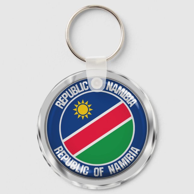 Namibia Round Emblem Key Ring (Front)