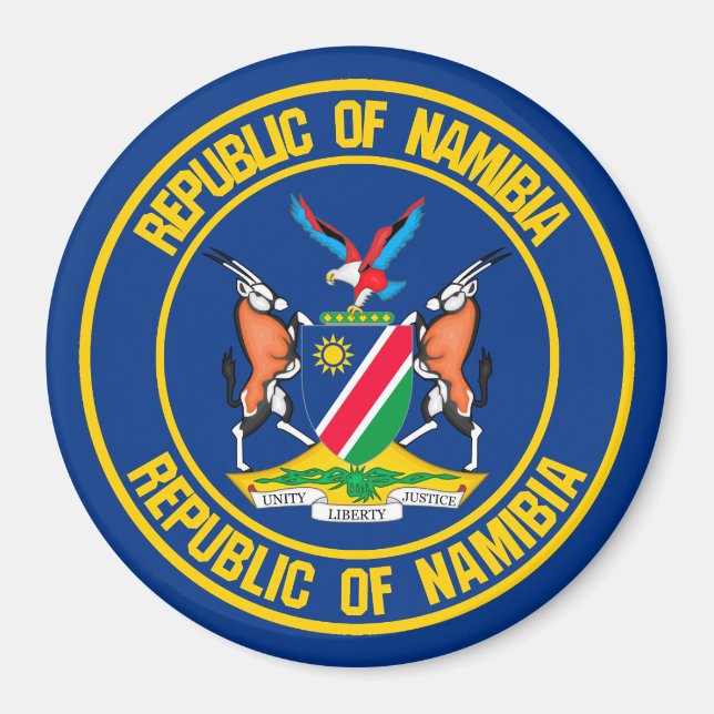 Namibia Round Emblem Magnet (Front)