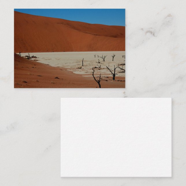 Namibia Sand Dunes Landscape Sossusvlei Enclosure Card (Front/Back)