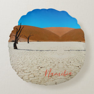 Namibia Sand Dunes Landscape Sossusvlei Round Cushion
