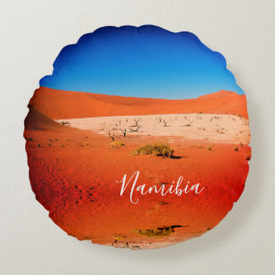Namibia Sand Dunes Landscape Sossusvlei Round Cushion