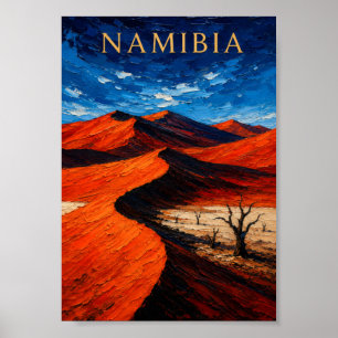 Namibia: Scenic Desert Dunes Art Souvenir Poster
