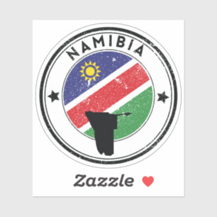Namibia Seal Sticker Round Flag