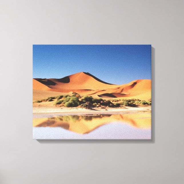 Namibia, Sossusvlei Region, Sand Dunes at desert Canvas Print (Front)