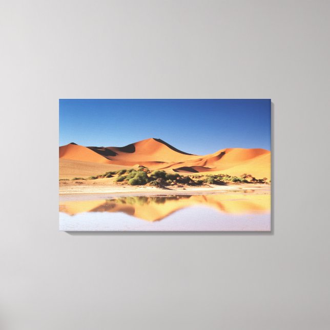 Namibia, Sossusvlei Region, Sand Dunes at desert Canvas Print (Front)