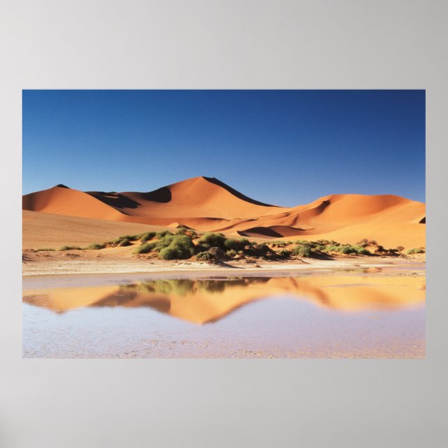 Namibia, Sossusvlei Region, Sand Dunes at desert Poster (Front)